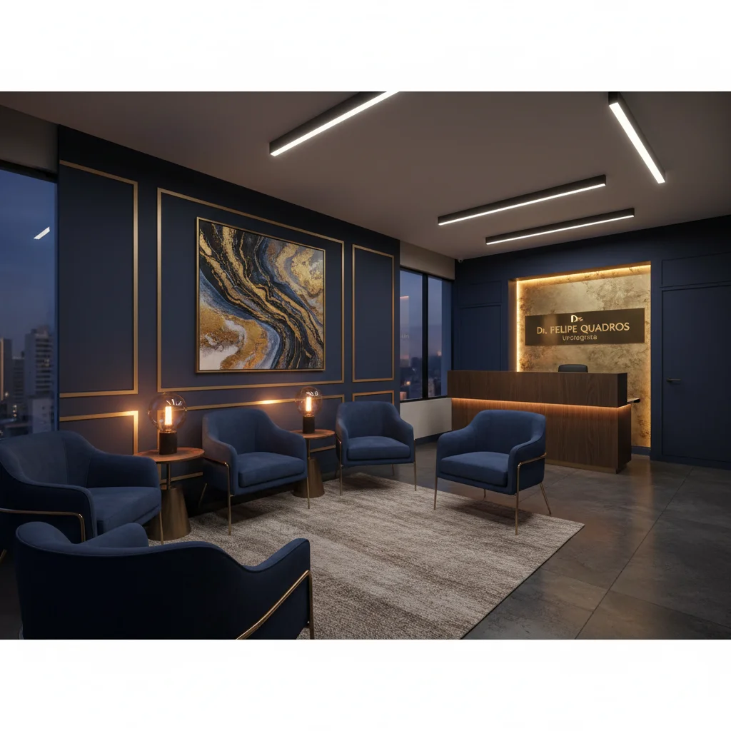 Recepção elegante de clínica